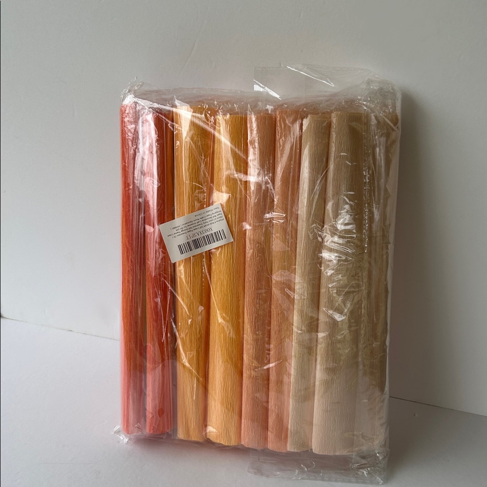 NIP Whaline 8 Rolls 65.6ft Orange Crepe Paper Streamers 25 x 250cm 4 Colors - Picture 5 of 5